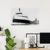 De legendarische S.S. Edmund Fitzgerald Poster (Thuiskantoor)
