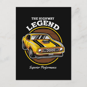 De Legendarische Snelweg Spierkracht Auto Retro De Briefkaart