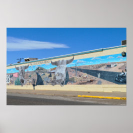 "De legendarische wegenmuurschildering, Route 66,  Poster