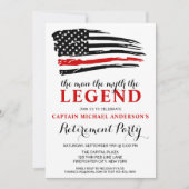 De Legende brandweerman met de rode lijn Kaart (Voorkant)