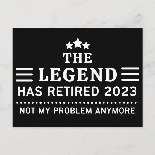 De Legende heeft 2023 in beslag genomen Niet meer Briefkaart (Voorkant)