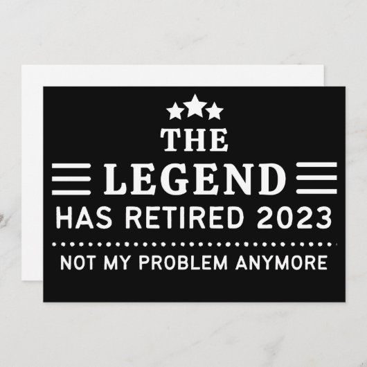 De Legende heeft 2023 in beslag genomen Niet meer Feestdagenkaart (Voorkant / Achterkant)