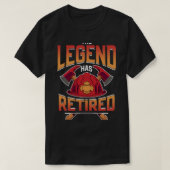 De legende heeft de brandweerman in ruste gezet t-shirt (Design voorkant)