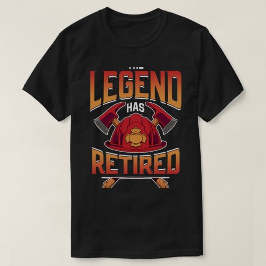 De legende heeft de brandweerman in ruste gezet t-shirt (Design voorkant)