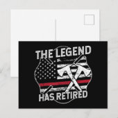 De legende heeft de brandweerwacht in dienst genom feestdagenkaart (Voorkant / Achterkant)