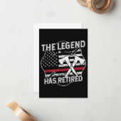 De legende heeft de brandweerwacht in dienst genom notitiekaartje (Voorkant / Achterkant in situ)