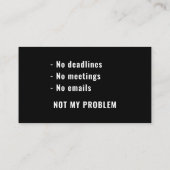 De Legende heeft de Funny Retirement Gag Humor gep Visitekaartje (Achterkant)