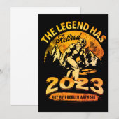 De Legende heeft de pensionering van 2023 Fun Bigf Kaart (Voorkant / Achterkant)