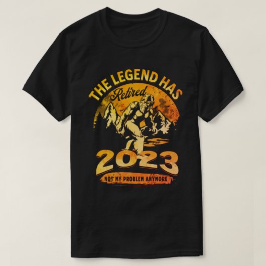 De Legende heeft de pensionering van 2023 Fun Bigf T-shirt (Design voorkant)