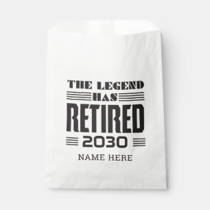 De legende heeft de persoonlijke pensionering inge bedankzakje