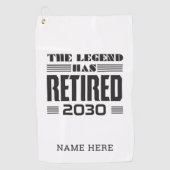 De legende heeft de persoonlijke pensionering inge golfhanddoek (Voorkant)