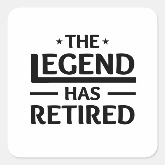 de legende heeft een cadeau voor collega ' s met p vierkante sticker (Voorkant)