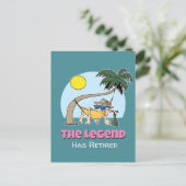 De legende heeft Funny Chill Hangmat Cartoon met p Briefkaart (Staand voorkant)