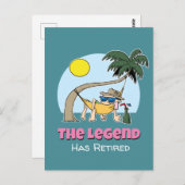 De legende heeft Funny Chill Hangmat Cartoon met p Briefkaart (Voorkant / Achterkant)