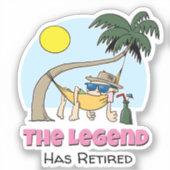 De legende heeft Funny Chill Hangmat Cartoon met p Sticker (Voorkant)