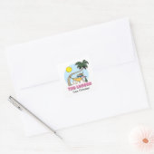 De legende heeft Funny Chill Hangmat Cartoon met p Vierkante Sticker (Envelop)