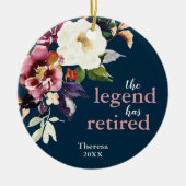 De Legende heeft gepersonaliseerd Elegant Floral i Keramisch Ornament (Voorkant)