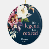 De Legende heeft gepersonaliseerd Elegant Floral i Keramisch Ornament (Links)