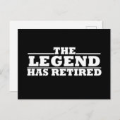 De legende heeft grappige pensioencitaten ingetrok feestdagenkaart (Voorkant / Achterkant)