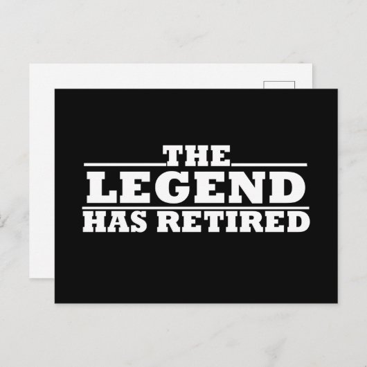 De legende heeft grappige pensioencitaten ingetrok feestdagenkaart (Voorkant / Achterkant)