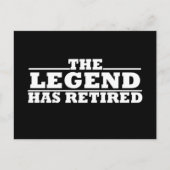 De legende heeft grappige pensioencitaten ingetrok feestdagenkaart (Voorkant)