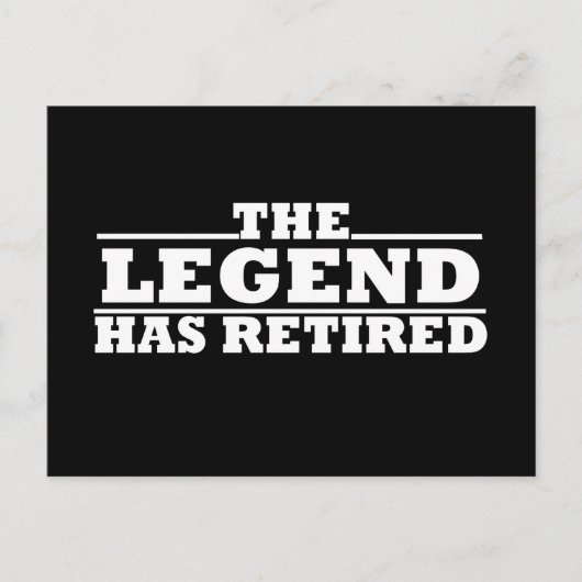 De legende heeft grappige pensioencitaten ingetrok feestdagenkaart (Voorkant)