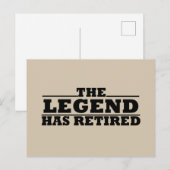 De legende heeft grappige pensioencitaten ingetrok feestdagenkaart (Voorkant / Achterkant)