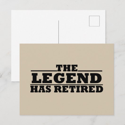 De legende heeft grappige pensioencitaten ingetrok feestdagenkaart (Voorkant / Achterkant)