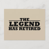 De legende heeft grappige pensioencitaten ingetrok feestdagenkaart (Voorkant)