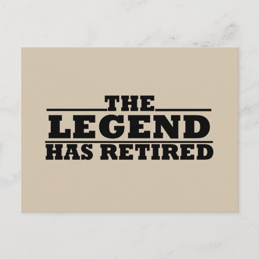 De legende heeft grappige pensioencitaten ingetrok feestdagenkaart (Voorkant)