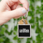 De legende heeft grappige pensioencitaten ingetrok sleutelhanger (Hand)