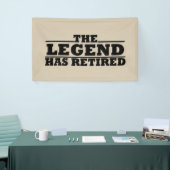 De legende heeft grappige pensioencitaten ingetrok spandoek (Beurs)