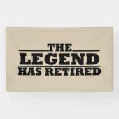 De legende heeft grappige pensioencitaten ingetrok spandoek (Horizontaal)