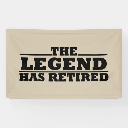 De legende heeft grappige pensioencitaten ingetrok spandoek (Horizontaal)