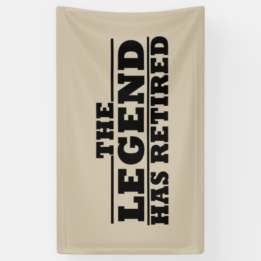 De legende heeft grappige pensioencitaten ingetrok spandoek (Verticaal)