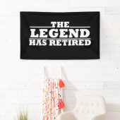 De legende heeft grappige pensioencitaten ingetrok spandoek (Insitu)