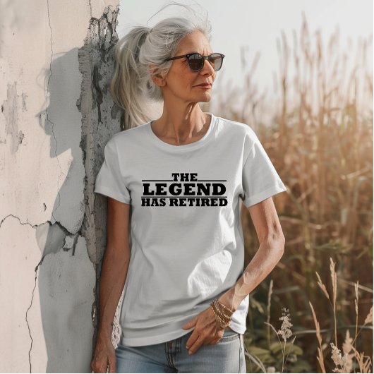 De legende heeft grappige pensioencitaten ingetrok t-shirt