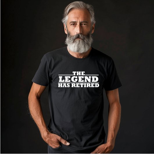 De legende heeft grappige pensioencitaten ingetrok t-shirt