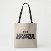 De legende heeft grappige pensioencitaten ingetrok tote bag (Voorkant)