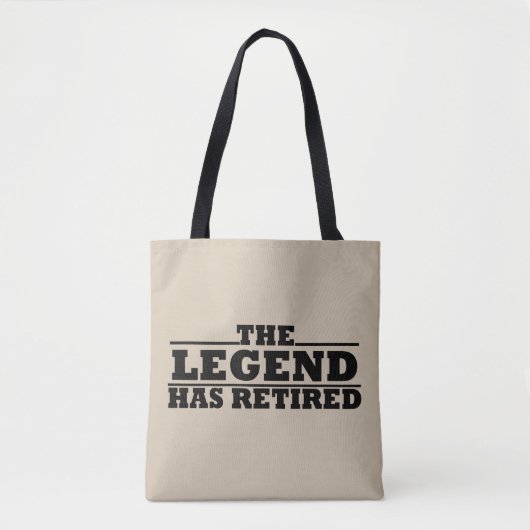 De legende heeft grappige pensioencitaten ingetrok tote bag (Voorkant)