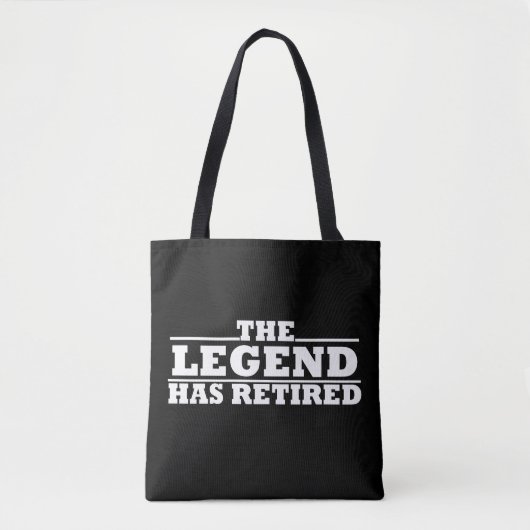 De legende heeft grappige pensioencitaten ingetrok tote bag (Voorkant)