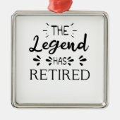 De legende heeft met pensioen gekke cadeauidee metalen ornament (Voorkant)