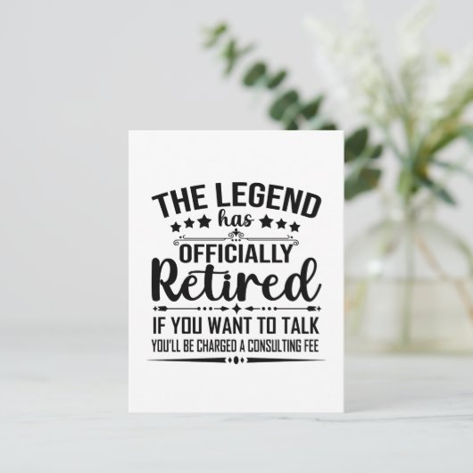 De legende heeft officieel afscheid genomen van gr briefkaart (Staand voorkant)