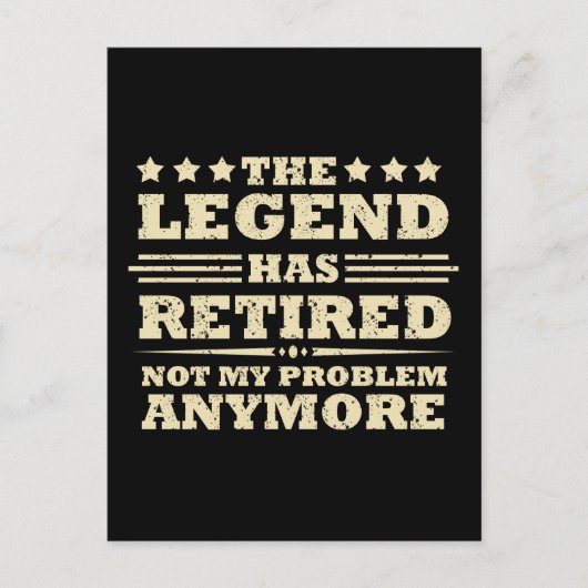 De legende heeft officieel afscheid genomen van gr briefkaart (Voorkant)