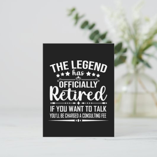 De legende heeft officieel afscheid genomen van gr briefkaart (Staand voorkant)