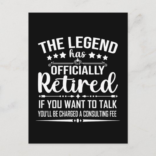 De legende heeft officieel afscheid genomen van gr briefkaart (Voorkant)