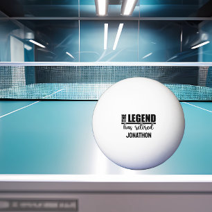 De Legende heeft pensioen in beslag genomen Pingpongbal