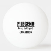 De Legende heeft pensioen in beslag genomen Pingpongbal (Voorkant)