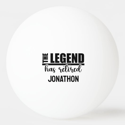 De Legende heeft pensioen in beslag genomen Pingpongbal (Achterkant)
