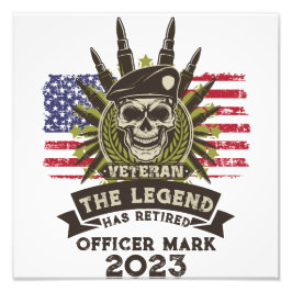 De legende heeft persoonlijke veteraan in beslag g foto afdruk